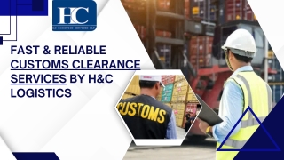 Fast & Reliable Customs Clearance Services by H&C Logistics
