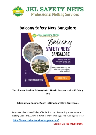 Balcony Safety Nets Bangalore