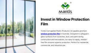 Window Protection Film in Australia | Yondo Corrugated Plastic Products Ltd