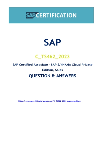 Why C_TS462_2023 Exam Dumps Are Your Solution to SAP Certification Victory