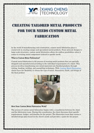 Creating Tailored Metal Products for Your Needs Custom Metal Fabrication (1)