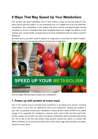 How to Speed Up Your Metabolism Naturally – LightLife360