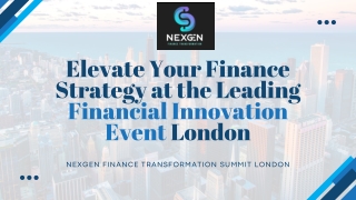Elevate Your Finance Strategy at the Leading Financial Innovation Event London