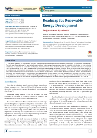 Roadmap for Renewable Energy Development