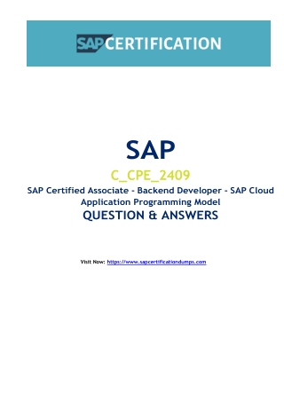 Why C_CPE_2409 Exam Dumps Are Revolutionizing the Landscape for SAP Professional