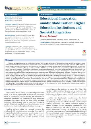 Educational Innovation amidst Globalization: Higher Education Institutions