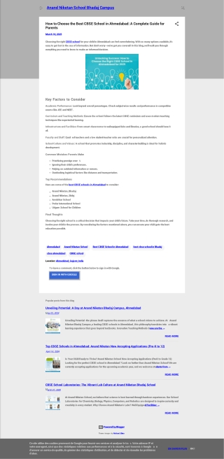 Best CBSE School in Ahmedabad A Complete Guide for Parents - Anand Niketan Bhadaj