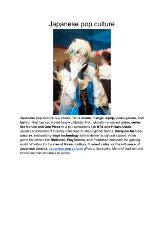 Japanese pop culture