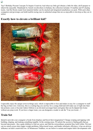 Top 5 Birthday Gift Concepts To Influence Creativity
