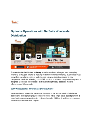 Optimize Operations with NetSuite Wholesale Distribution