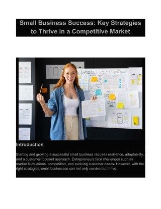 Small Business Success_ Key Strategies to Thrive in a Competitive Market