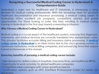 Navigating a Successful Medical Coding Career in Hyderabad: A Comprehensive Guid
