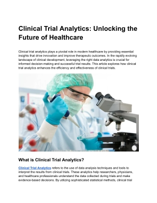 Clinical Trial Analytics_ Unlocking the Future of Healthcare