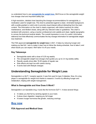 how to use semaglutide for weight loss