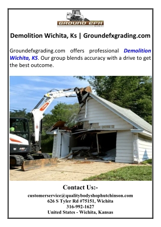 Demolition Wichita, Ks | Groundefxgrading.com