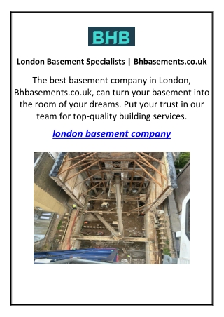 London Basement Specialists  Bhbasements.co.uk