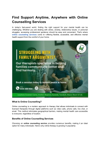 Counselling Services
