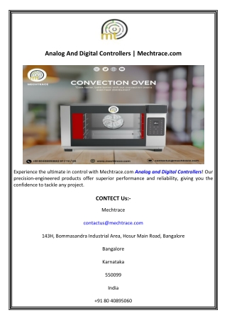 Analog And Digital Controllers  Mechtrace.com