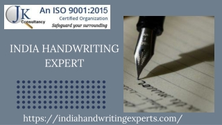Expert Forensic Handwriting Services in India - India Handwriting Expert