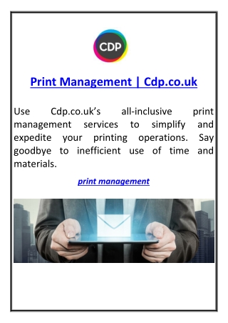 Print Management | Cdp.co.uk