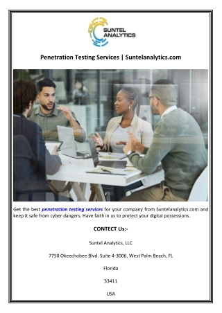Penetration Testing Services  Suntelanalytics.com