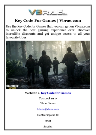 Key Code For Games  Vbrae.com
