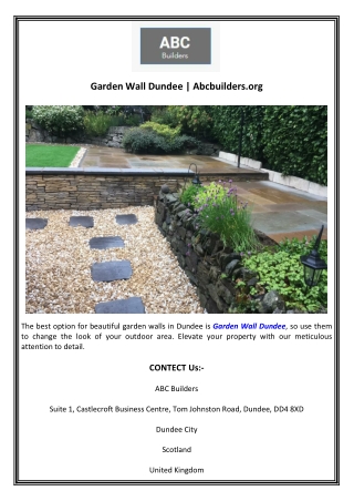 Garden Wall Dundee  Abcbuilders.org