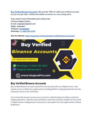 Buy Verified Binance Account - Pros & Cons 2025