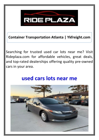 Used Cars Lots Near Me Rideplaza.com