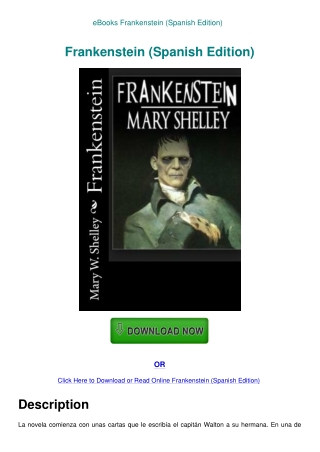 eBooks Frankenstein (Spanish Edition)