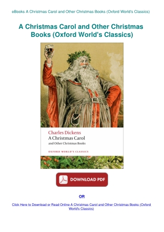 eBooks A Christmas Carol and Other Christmas Books (Oxford World's Classics)