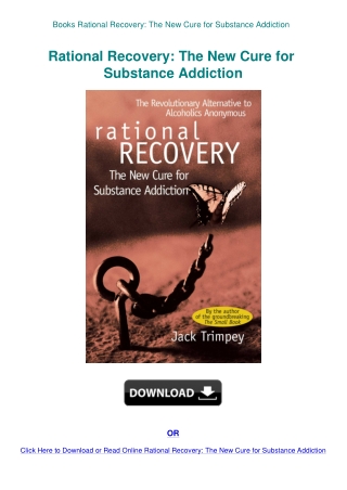 Books Rational Recovery The New Cure for Substance Addiction