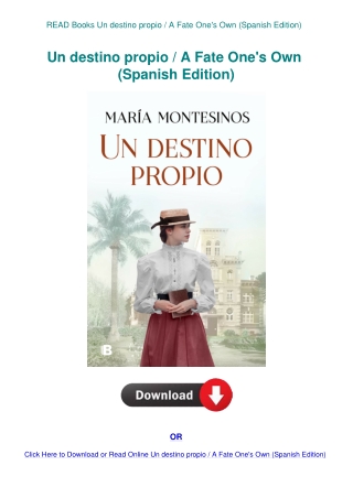 READ Books Un destino propio  A Fate One's Own (Spanish Edition)
