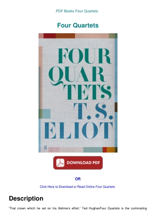 PDF Books Four Quartets