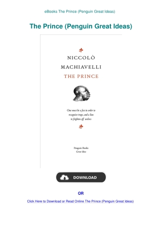 eBooks The Prince (Penguin Great Ideas)