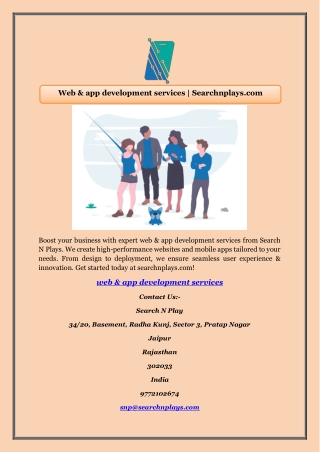 Web & app development services | Searchnplays.com