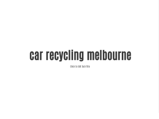 car removal melbourne