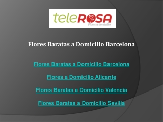 Flores Baratas a Domicilio Barcelona