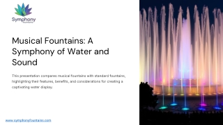Musical Fountains: A Symphony of Water and Sound