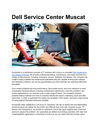Dell Service Center Muscat