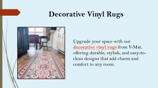Decorative Vinyl Rugs