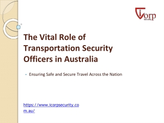 Transportation Security Officer - ICORP Security