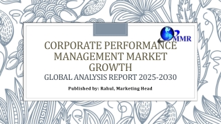 Corporate Performance Management Market Revenue to Soar by 2030