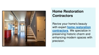 Home Restoration Contractors