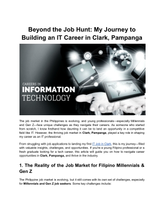 Beyond the Job Hunt_ My Journey to Building an IT Career in Clark, Pampanga