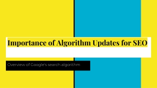 7 Major algorithm update