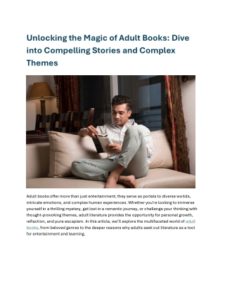 Unlocking the Magic of Adult Books Dive into Compelling Stor