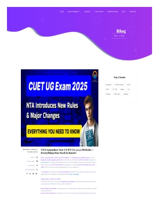 NTA Launches New CUET UG 2025 Website – Everything You Need to Know!