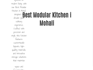 Best Modular Kitchen in Mohali