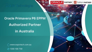 Oracle Primavera P6 EPPM Authorized Partner in Australia